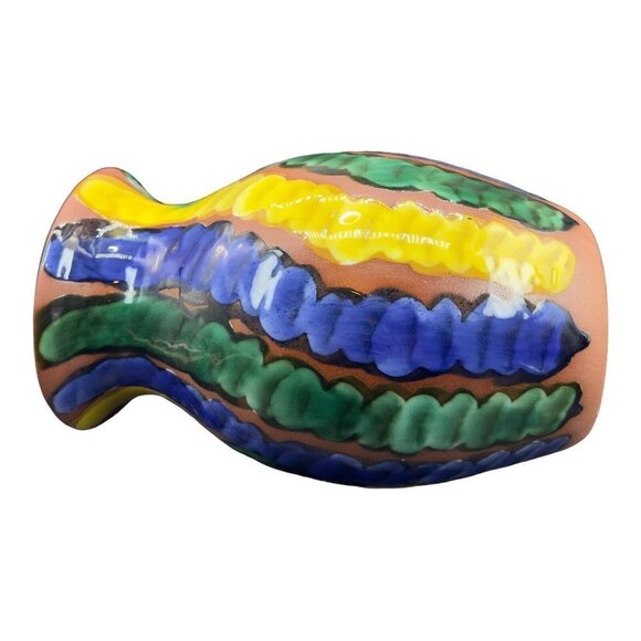 Large Talavera Tonala Vase Vessel Multicolor Pottery Signed F Guerrero G Mexico - Picture 13 of 15